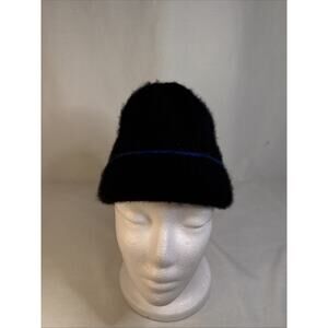 Saks 5th Vintage 100% Cashmere Black Beanie Soft Hat Small.